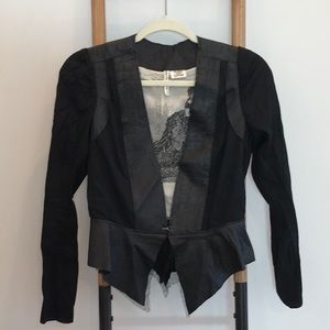 Black leather jacket